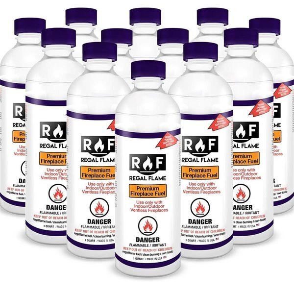 12 qt. Signature Ventless Bio Ethanol Fireplace Fuel, 4 x 10 x 4 in., Regal Flame, Mfr#: RE435496